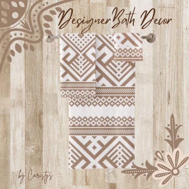 Taupe Contemporaine, Linge, Motif Brown (Créateur téléchargé)