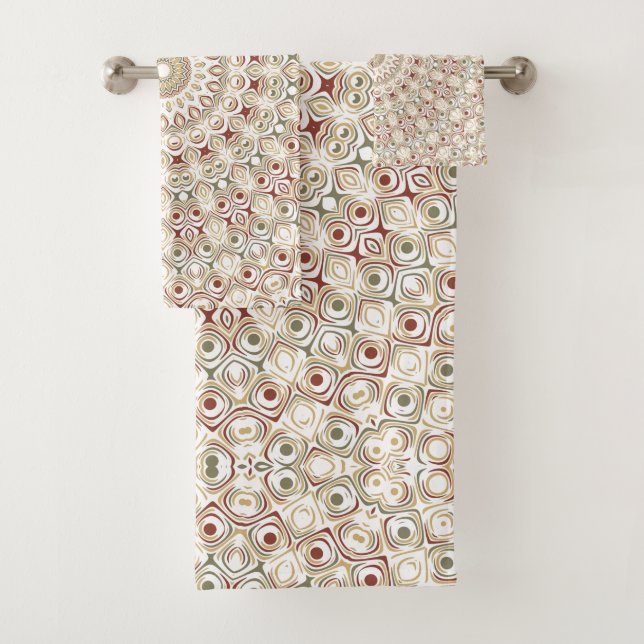 Taupe de terre et Motif de mandala de rouille (En situation)