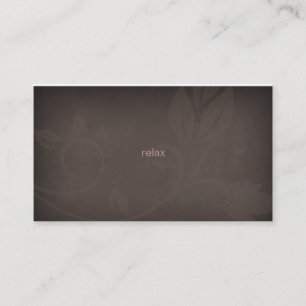 Taupe et carte de visite rose de spa