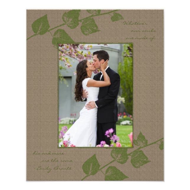Taupe Modèle photo de portrait Feuille vert (Devant)