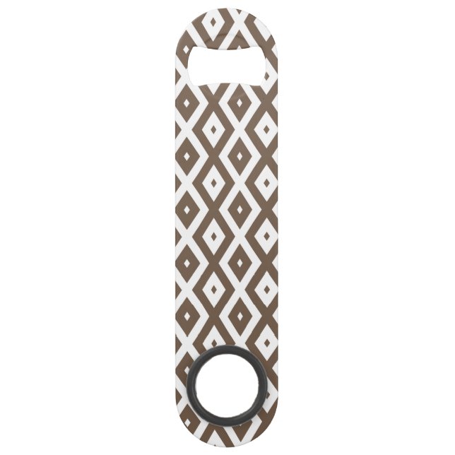 Taupe motif diamant brun et blanc (Devant)