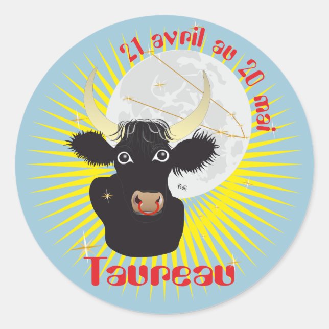Taureau 21 avril au 20 mai Autocollants (Devant)