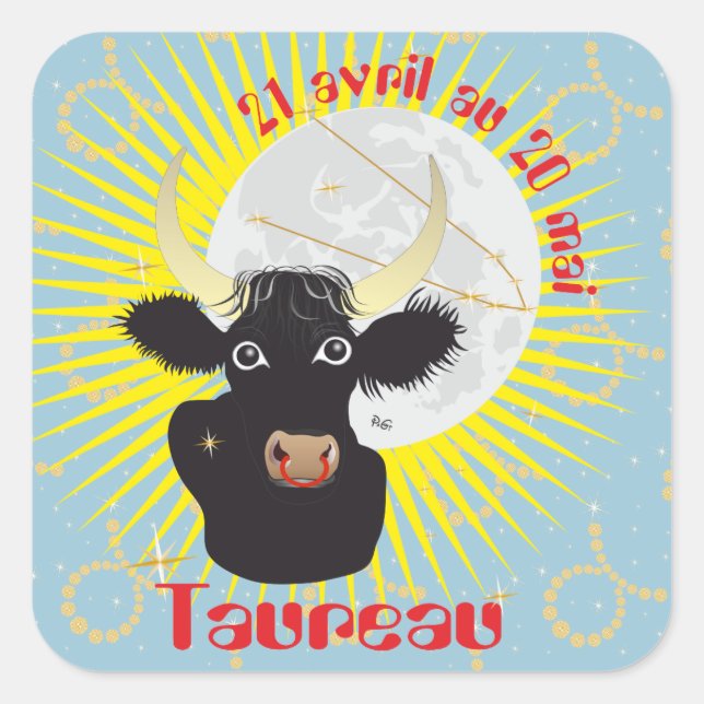 Taureau 21 avril au 20 mai Autocollants (Devant)