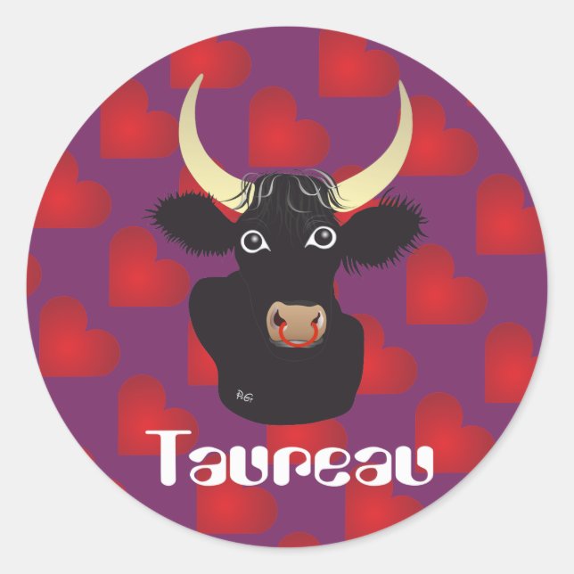 Taureau 21 avril au 20 mai Autocollants (Devant)