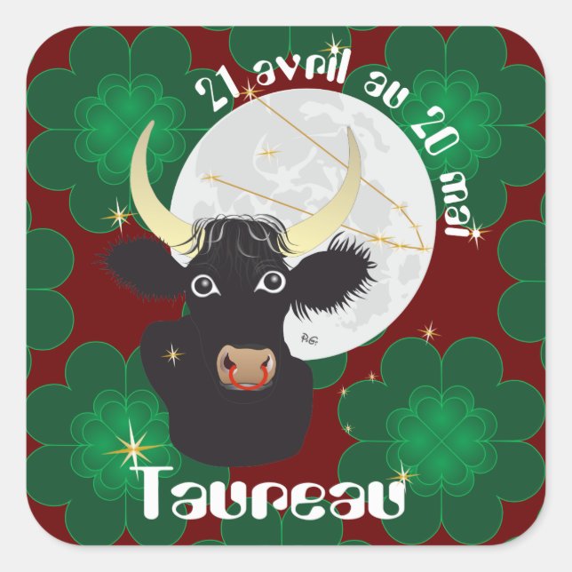 Taureau 21 avril au 20 mai Autocollants (Devant)
