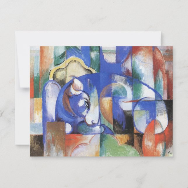 Taureau couché de Franz Marc, Cubisme ancien (Devant)