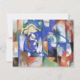 Taureau couché par Franz Marc, Art cubiste vintage