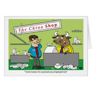 Taureau dans une carte de magasin de Chine