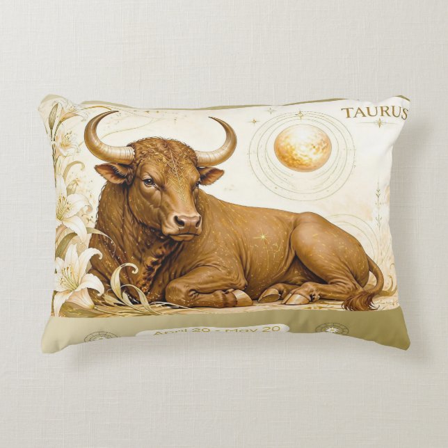 Taurus Art Nouveau Coussin Décoratif (Devant)