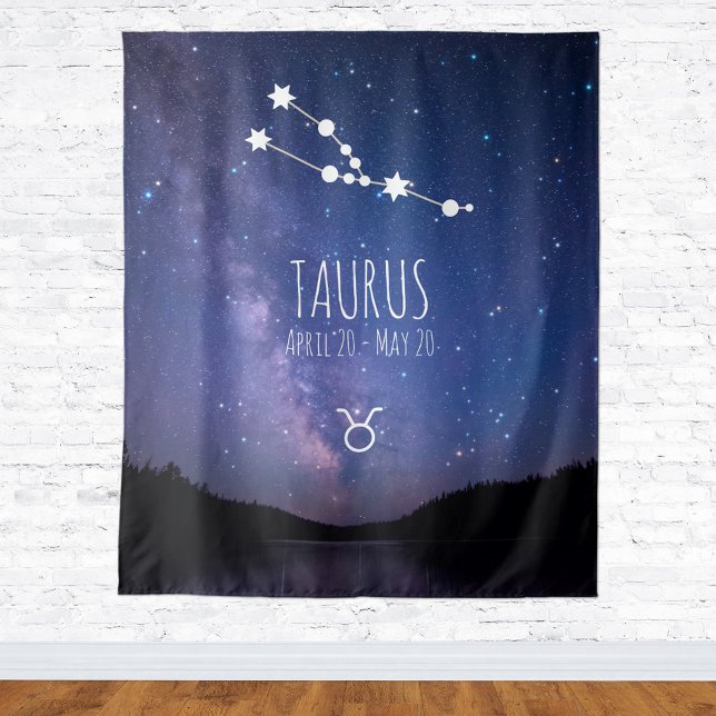 Taurus | Astrologie personnalisée Tapisserie (Créateur téléchargé)