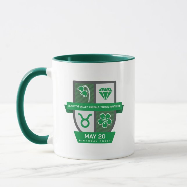 Taurus Crest d'anniversaire™ pour mug du 1er au 20 (Gauche)