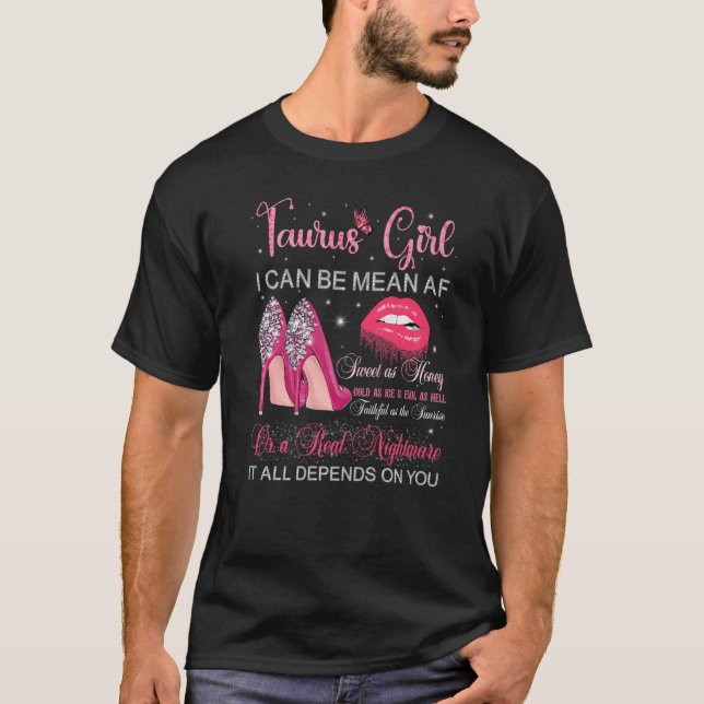 Taurus Fille Anniversaire talons hauts lèvres gout (Devant)