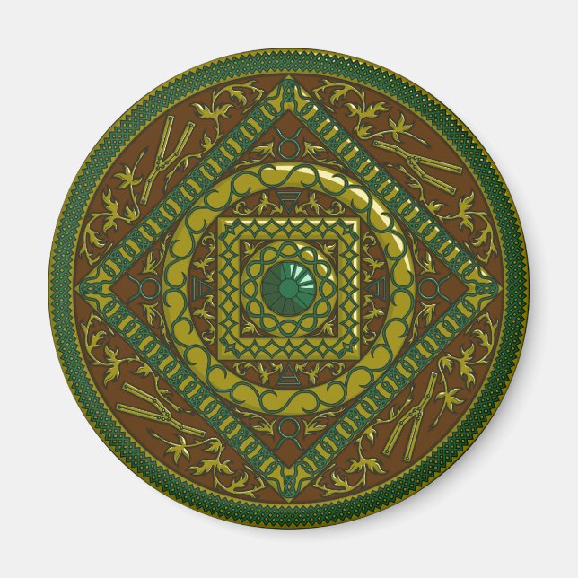 Taurus Mandala Magnet (Devant)