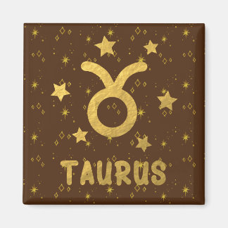 Taurus Zodiac Earthy Magnet Brown