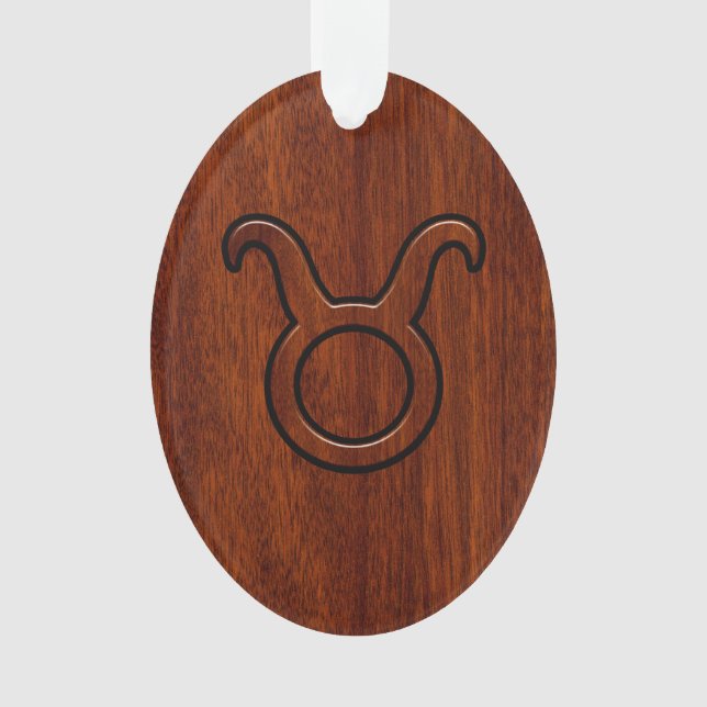 Taurus Zodiac élégant Connexion en acajou comme im (devant)