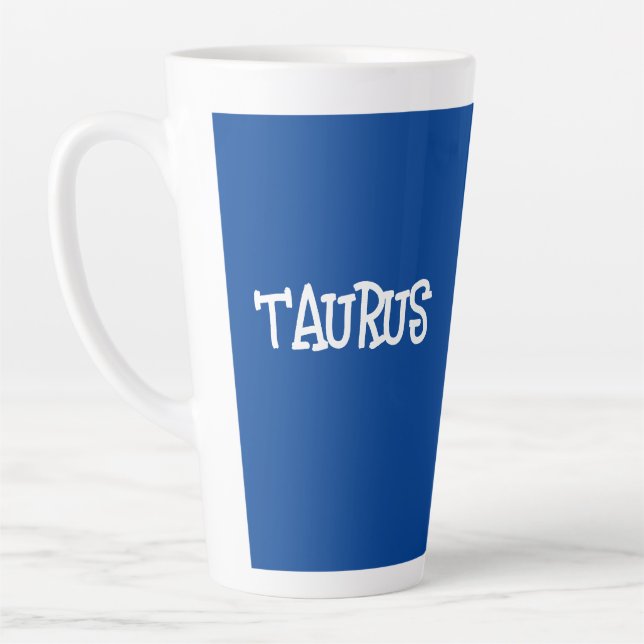 TAURUS ZODIAC SIGN COFFEE Latte Mug (Gauche)