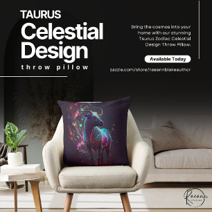 Taurus Zodiaque Coussin de Jet Céleste Design