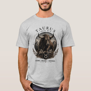 Taurus Zodiaque Taureau T-Shirt Vintage pour Homme