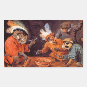 Taverne de singe : Stickers d'art Vintage