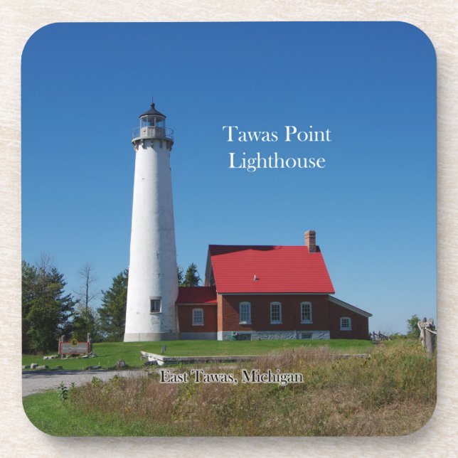 Tawas Point Lighthouse 6 dessous de verre en plast (Devant)