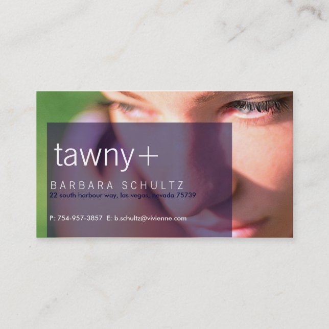 Tawny's Face [rose] Cartes de visite (Devant)