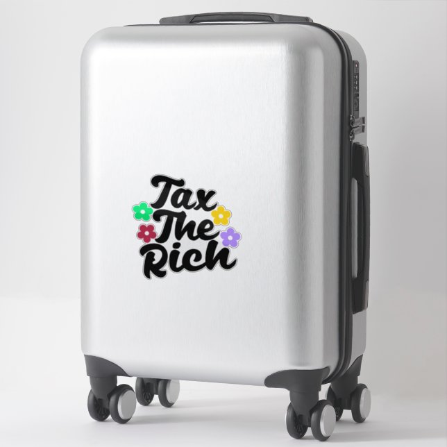 Taxes Les Riches - Sticker Anti-Capitaliste (Sur valise)