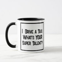 Taxi Driver Super Talent. Mug à café à deux tons