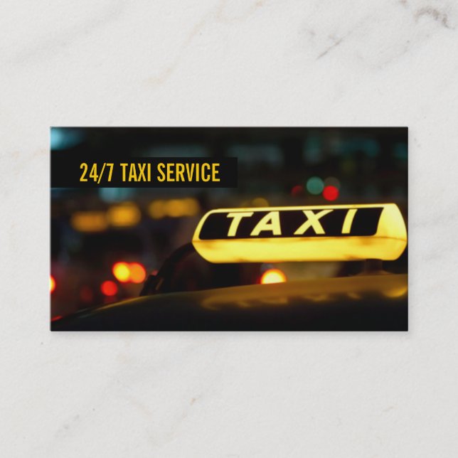 Taxi, taxi, chauffeur, Carte de visite de transpor (Devant)