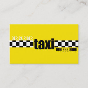 Taxi, taxi, chauffeur, Carte de visite de transpor
