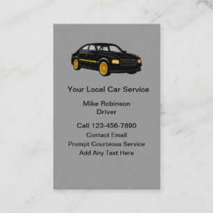 Taxi Uber Service Carte de visite de transport