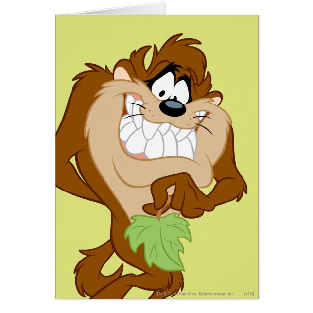 TAZ ™ tenant une feuille (Devant)