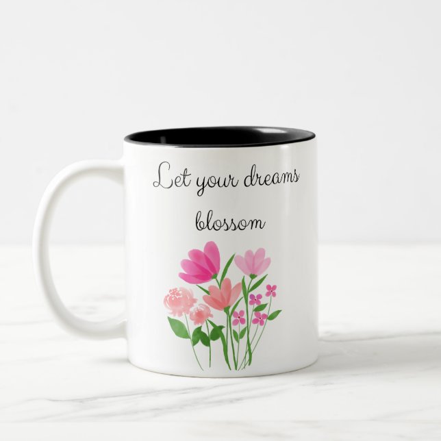 Taza flores mug motivacional (Gauche)