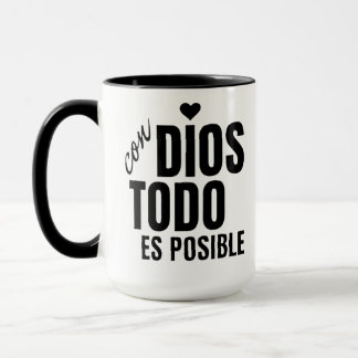 Taza mug with a religious phrase