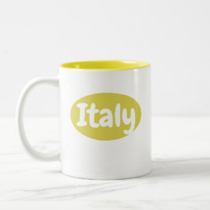 Tazza Gialla Italia   Italie Mug