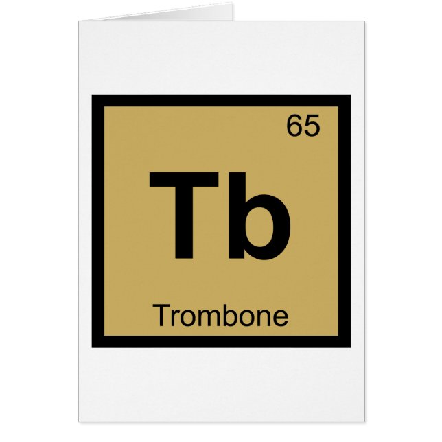 Tb - Musique de Trombone Tableau Périodique de Chi (Devant)