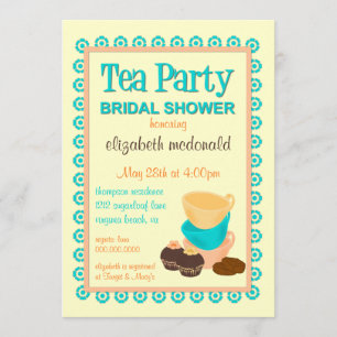 TBA - Fête de l'mariée Tea Party Invitation