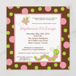{Tba} invitation de baby shower de papillon