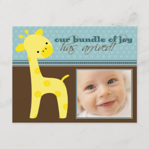 {Tba} Paquet de faire-part de naissance de girafe