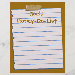 TBA ! & TOP10 ! Papier en-tête de liste Honey Do