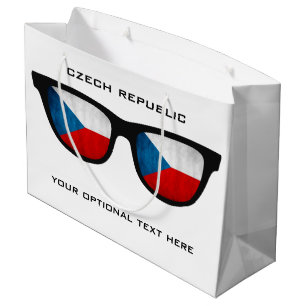 Tchèque Couleurs personnalisées texte et sac cadea
