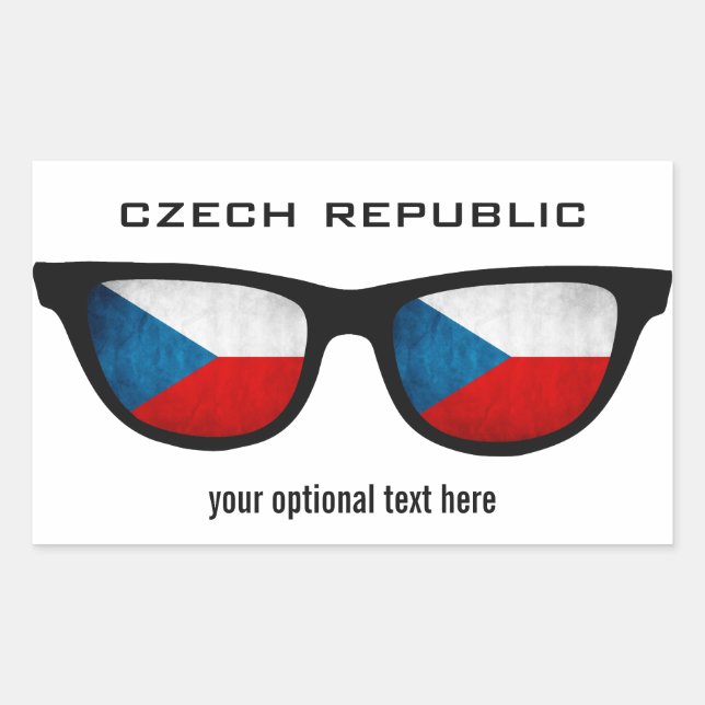 Tchèque Shades autocollants personnalisés (Devant)