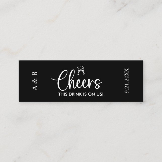 Tchin Boisson Offerte Carte de Boisson Ticket Cade (Devant)