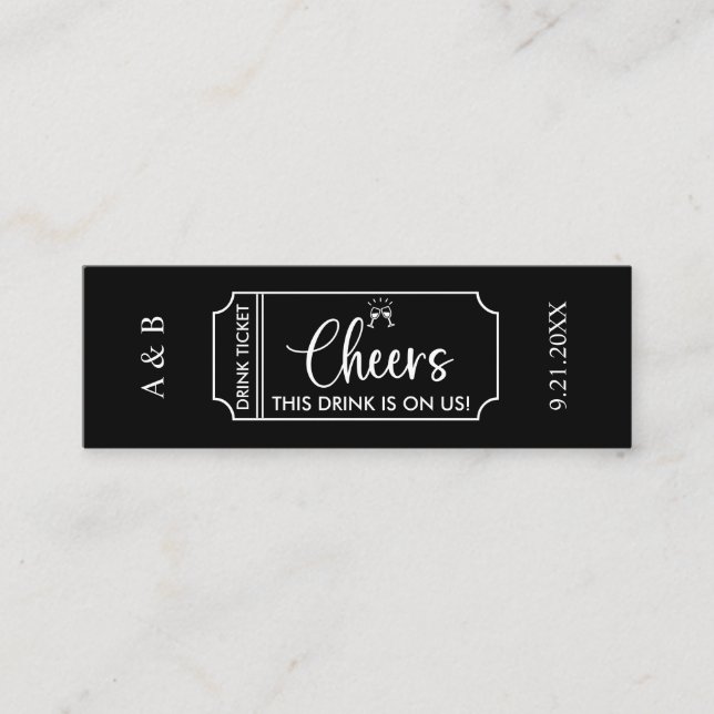 Tchin Boisson Offerte Carte de Boisson Ticket Cade (Devant)
