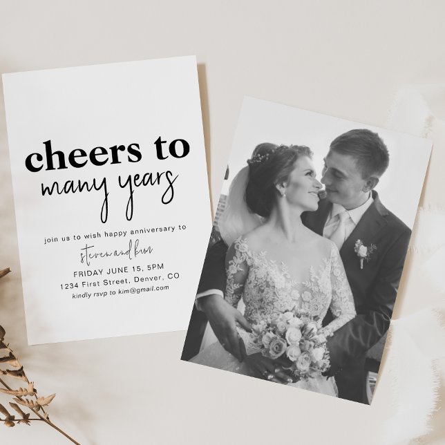 Tchin-tchin à de nombreuses années Invitation pour (Créateur téléchargé)