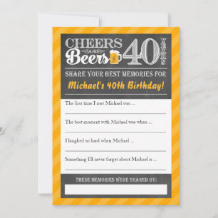 Tchin-tchin et bières pour 40 ans • Partagez une c