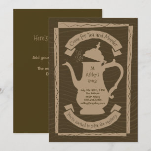 Tea and Murder Party - Invitation personnalisée