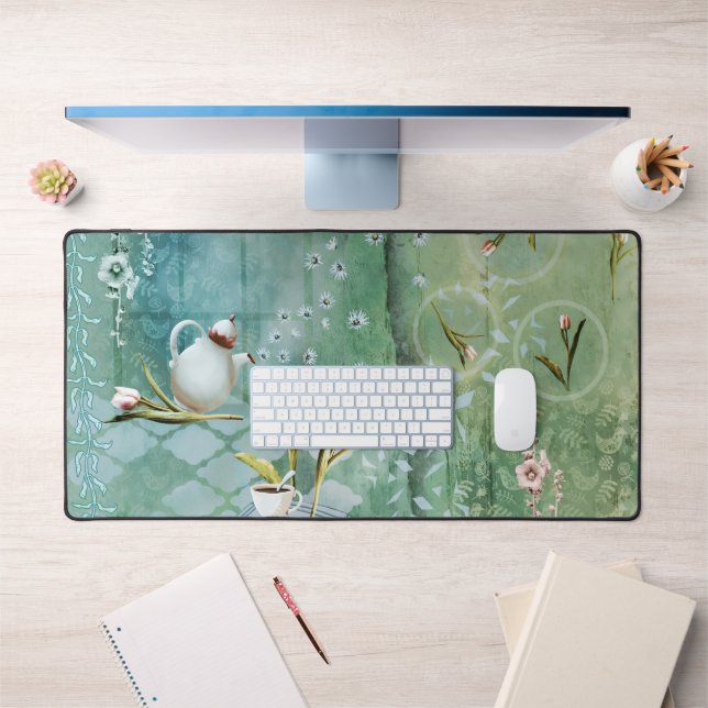 Tea Avec Tulipes Fairytale Illustration (Bureau 1)
