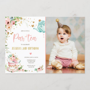 Tea Birthday Invitation Girl Party Par tea Floral