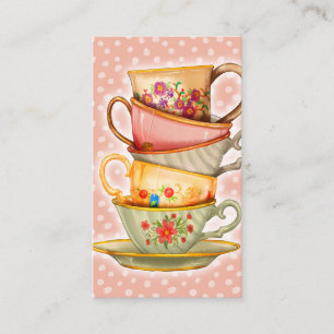 Tea Cartes de visite - Tea Cup Party Vintage