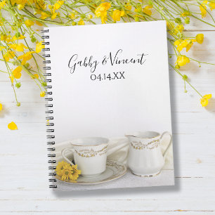Tea Cup and Yellow Daisy Mariage Livre d'invité